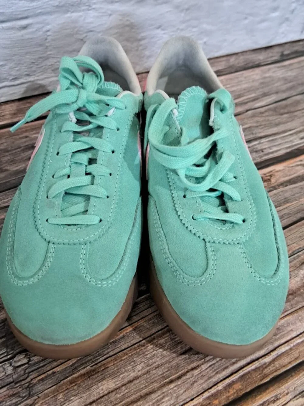 Converse Women's Run Star Trainers in light aqua spark/ jellyfish sz 7.5 suede - Picture 4 of 10